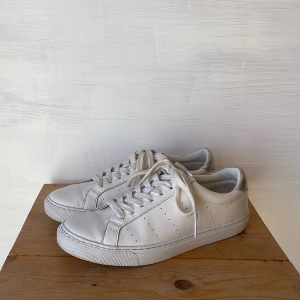 *SOLD* J.Crew Saturday Leather Sneakers with Gold Detail Size: 8.5 - Picture 9 of 13